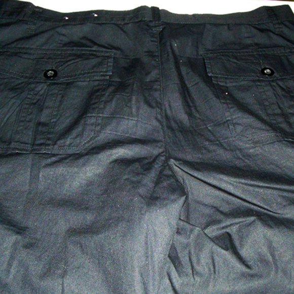 INC International Concepts Cargo Pants Mens 33x30 Black Many Zippers & Pockets - Picture 10 of 10